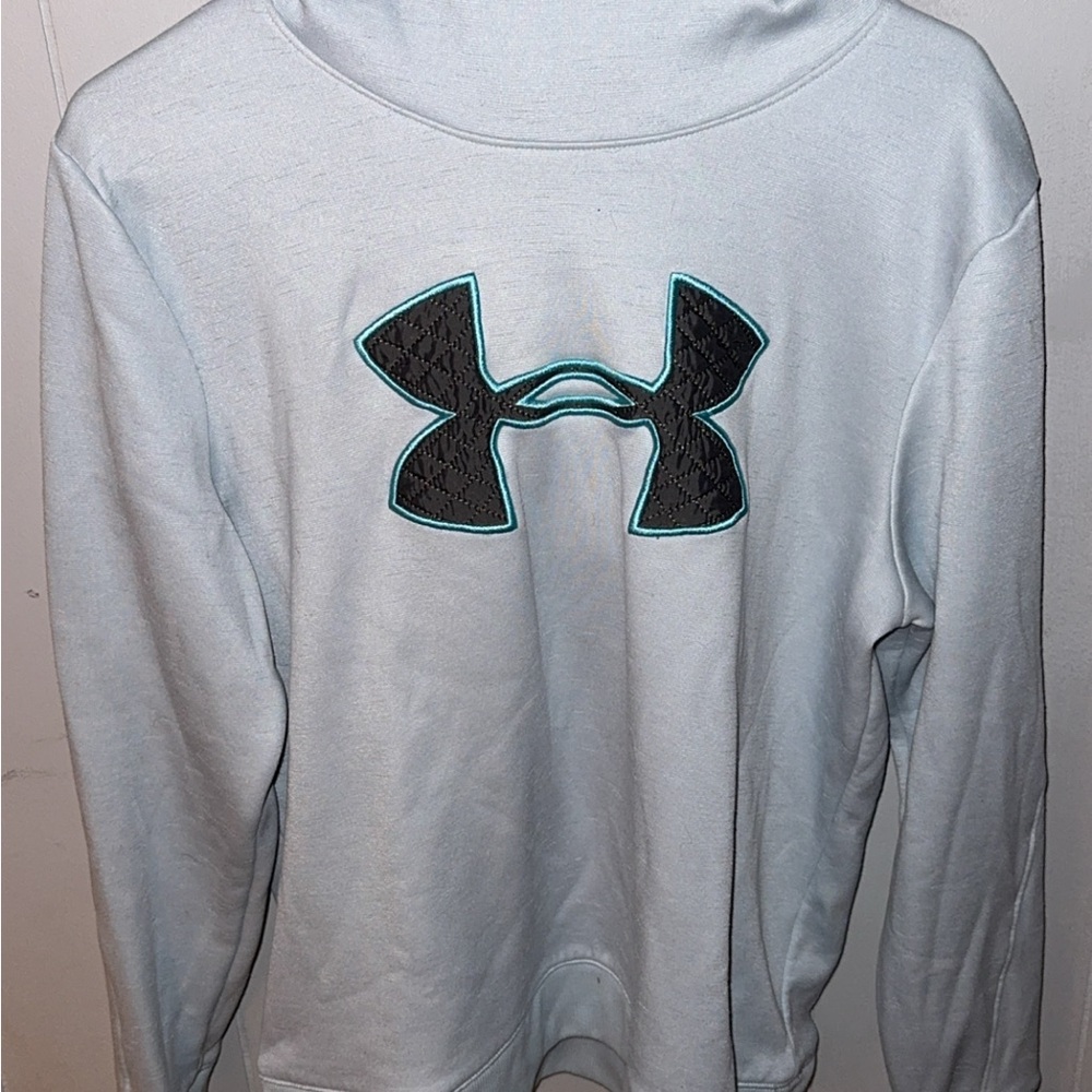 Under Armour White Sweatshirt with Black Logo